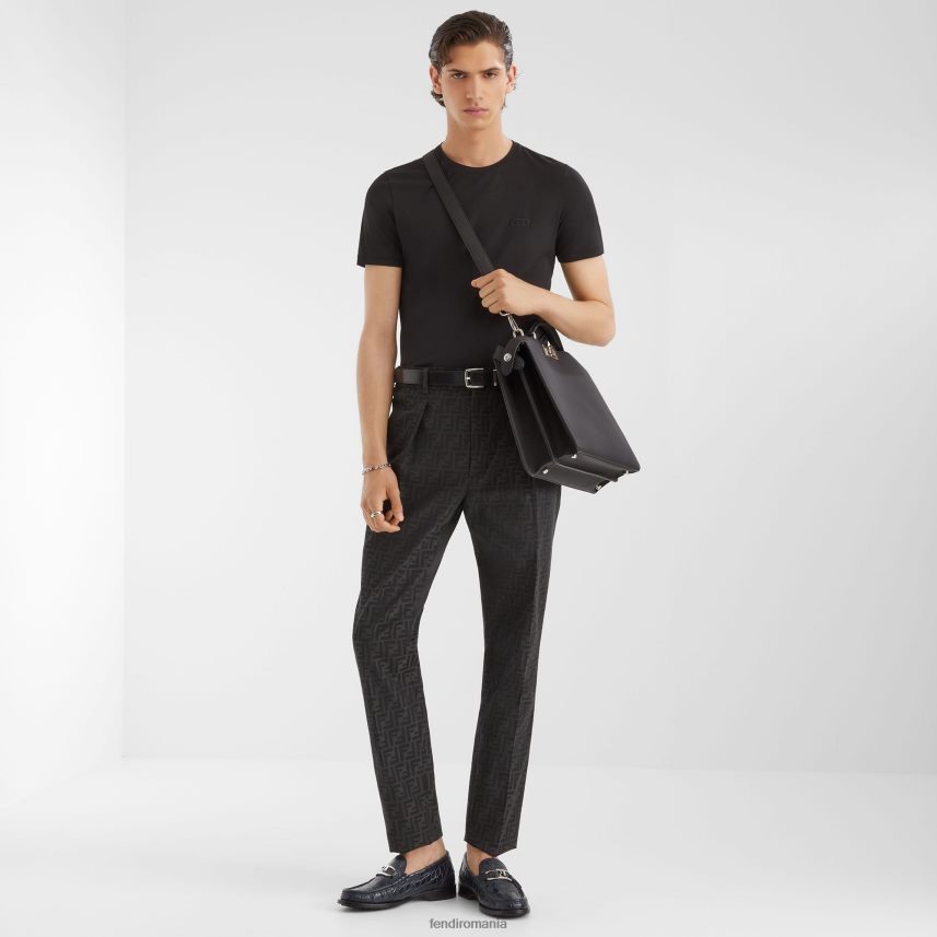 geanta medie din piele peekaboo iseeu negru Fendi bărbați accesorii 86084L1817