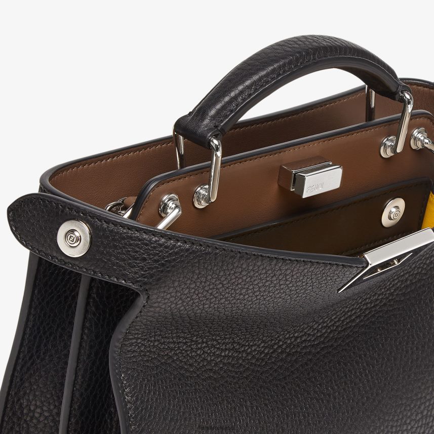 geanta peekaboo iseeu mini din piele negru Fendi bărbați accesorii 86084L1812