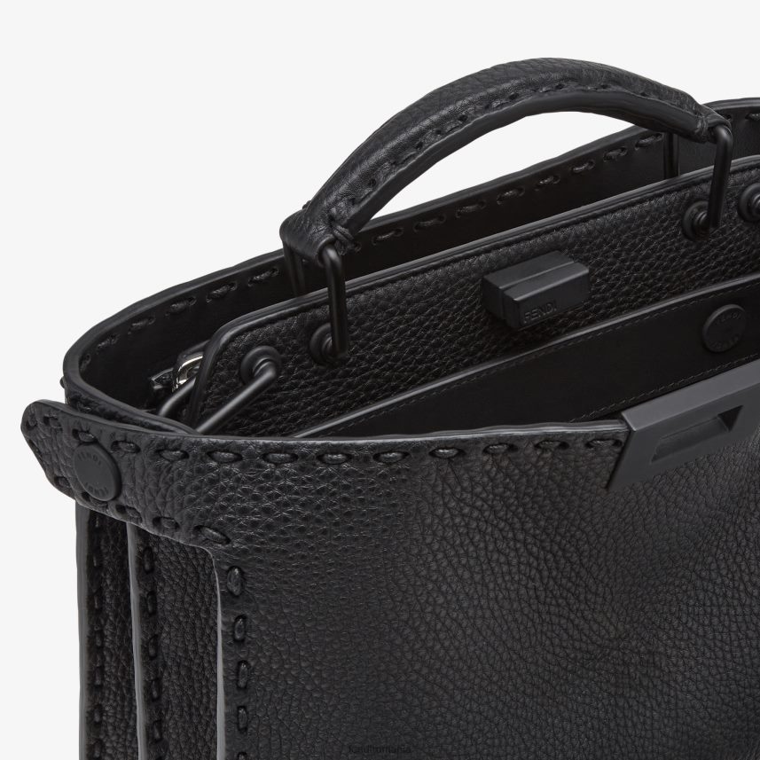 geanta peekaboo iseeu mini din piele negru Fendi bărbați accesorii 86084L1823