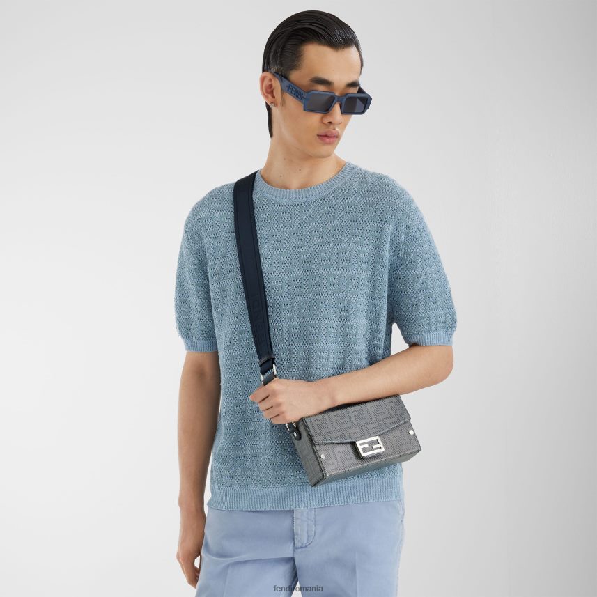 geanta umbra din piele multicolor Fendi bărbați accesorii 86084L1835