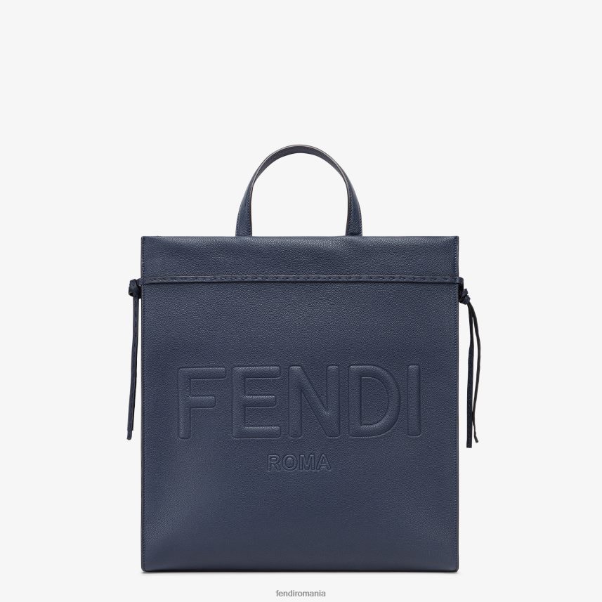 mediu merge la geantă din piele cumpărător albastru Fendi bărbați accesorii 86084L1821