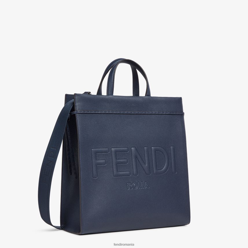 mediu merge la geantă din piele cumpărător albastru Fendi bărbați accesorii 86084L1821