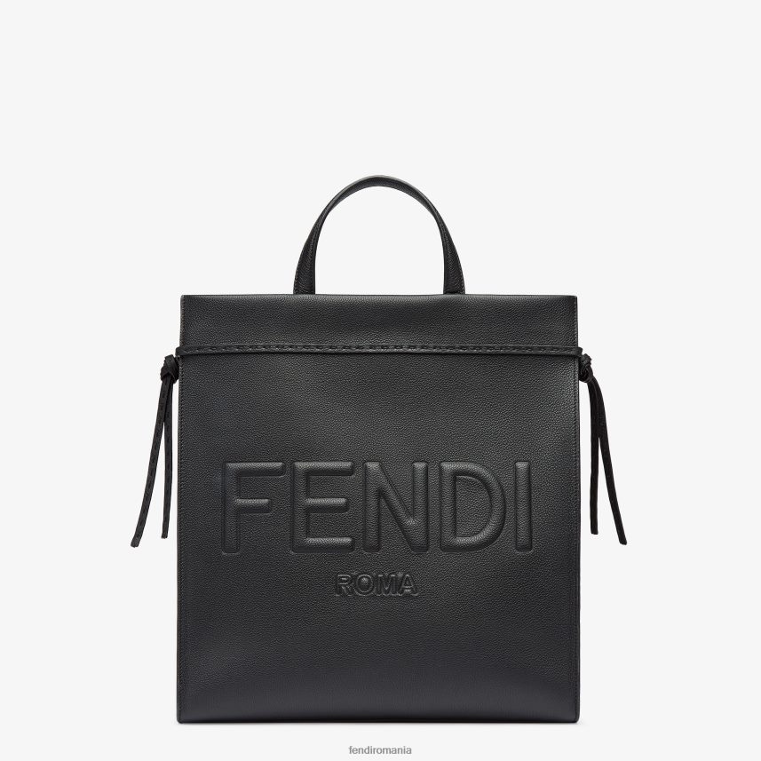 mediu merge la geantă din piele cumpărător negru Fendi bărbați accesorii 86084L1850