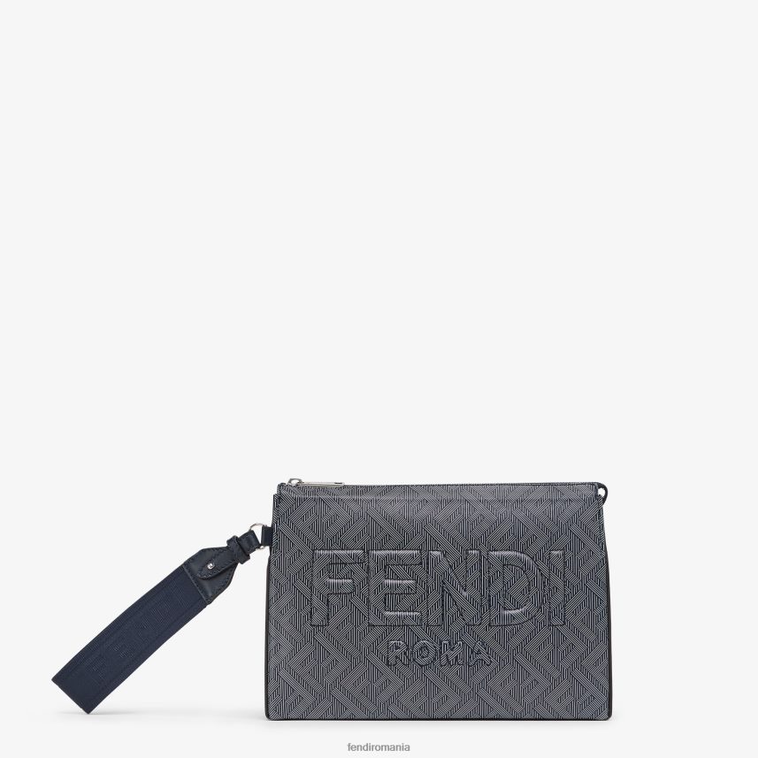 pochette din piele cu imprimeu ff dungi multicolor Fendi bărbați accesorii 86084L1792