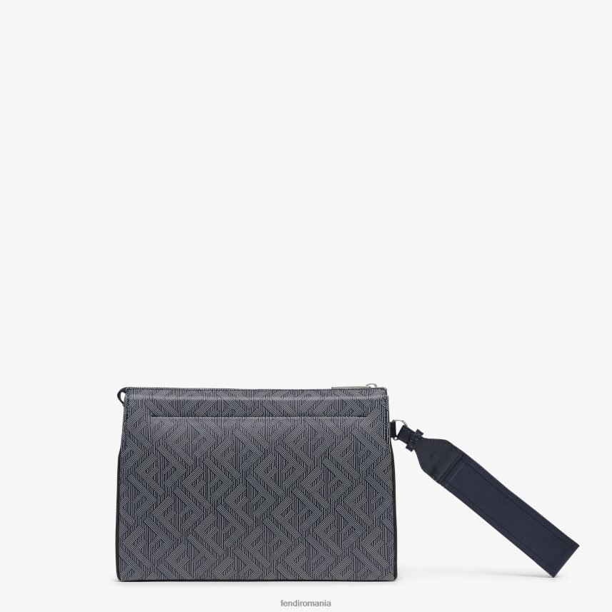 pochette din piele cu imprimeu ff dungi multicolor Fendi bărbați accesorii 86084L1792