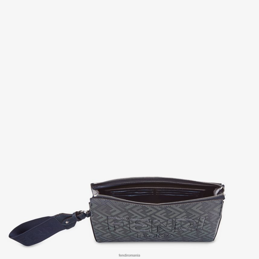 pochette din piele cu imprimeu ff dungi multicolor Fendi bărbați accesorii 86084L1792