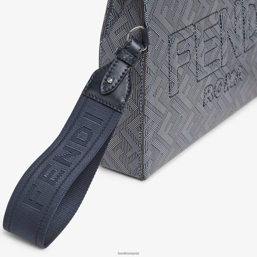 pochette din piele cu imprimeu ff dungi multicolor Fendi bărbați accesorii 86084L1792
