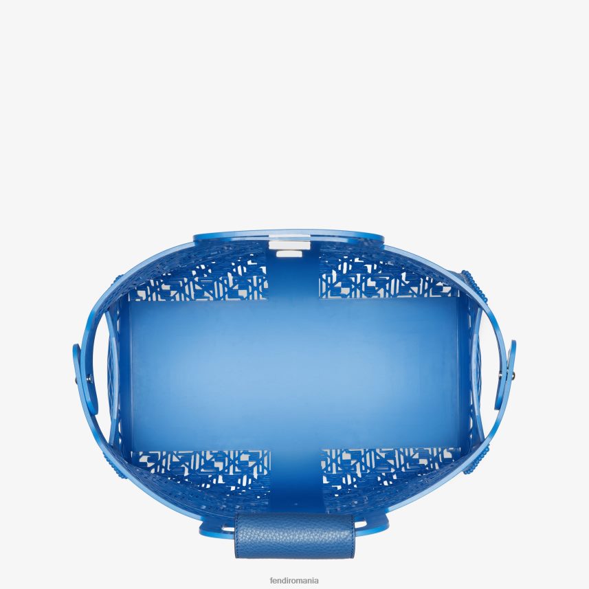 pungă de plastic reciclată albastru Fendi bărbați accesorii 86084L1867