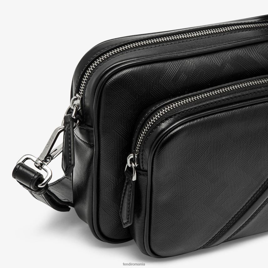 shadow diagonal duo camera case geanta din piele negru Fendi bărbați accesorii 86084L1799