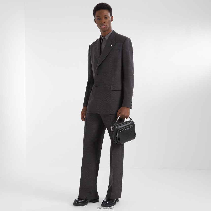 shadow diagonal duo camera case geanta din piele negru Fendi bărbați accesorii 86084L1799
