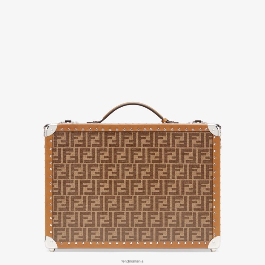 valiză din stofă maro Fendi bărbați accesorii 86084L1894