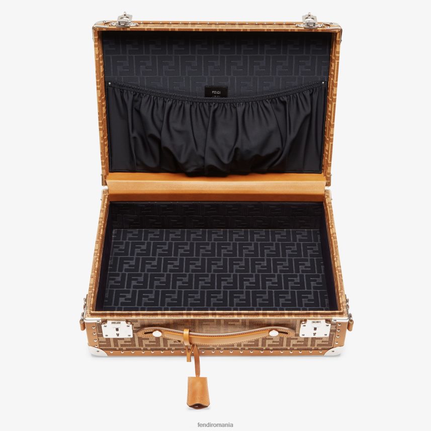 valiză din stofă maro Fendi bărbați accesorii 86084L1894