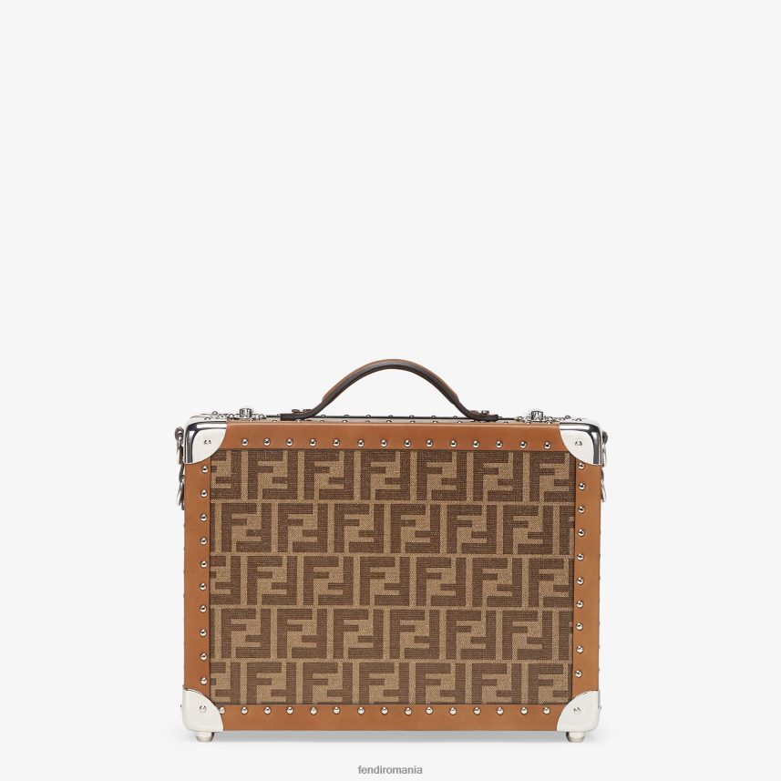 valiză din stofă maro Fendi bărbați accesorii 86084L1895