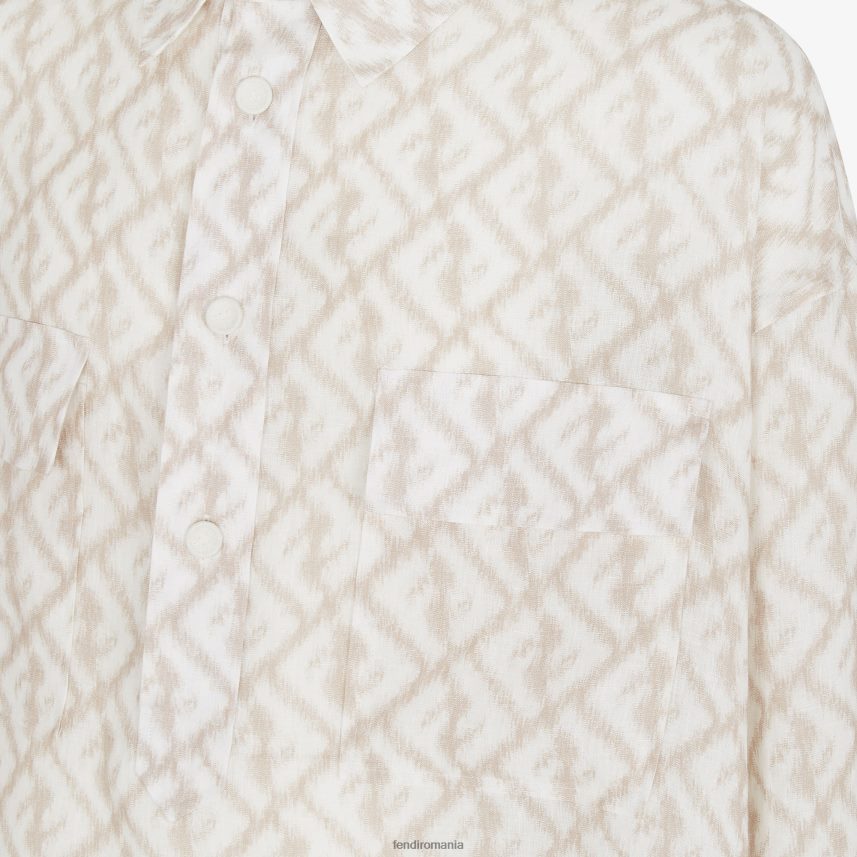 cămașă de in multicolor Fendi bărbați îmbrăcăminte 86084L1998