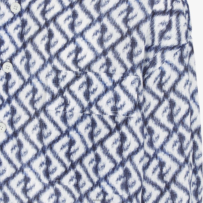 cămașă de in multicolor Fendi bărbați îmbrăcăminte 86084L2007