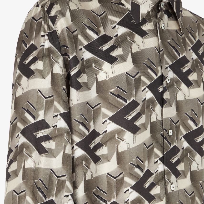 cămașă de mătase multicolor Fendi bărbați îmbrăcăminte 86084L1903