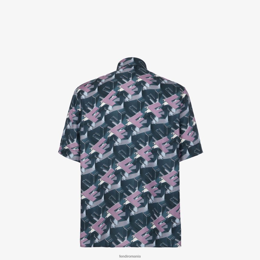 cămașă de mătase multicolor Fendi bărbați îmbrăcăminte 86084L1912