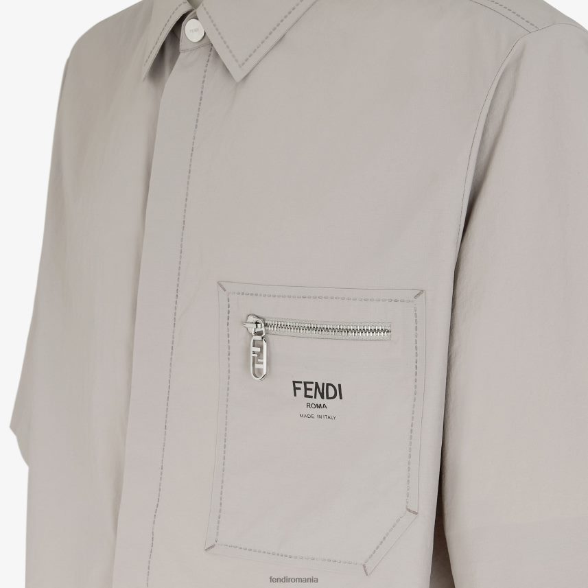 cămașă de nailon gri Fendi bărbați îmbrăcăminte 86084L1926