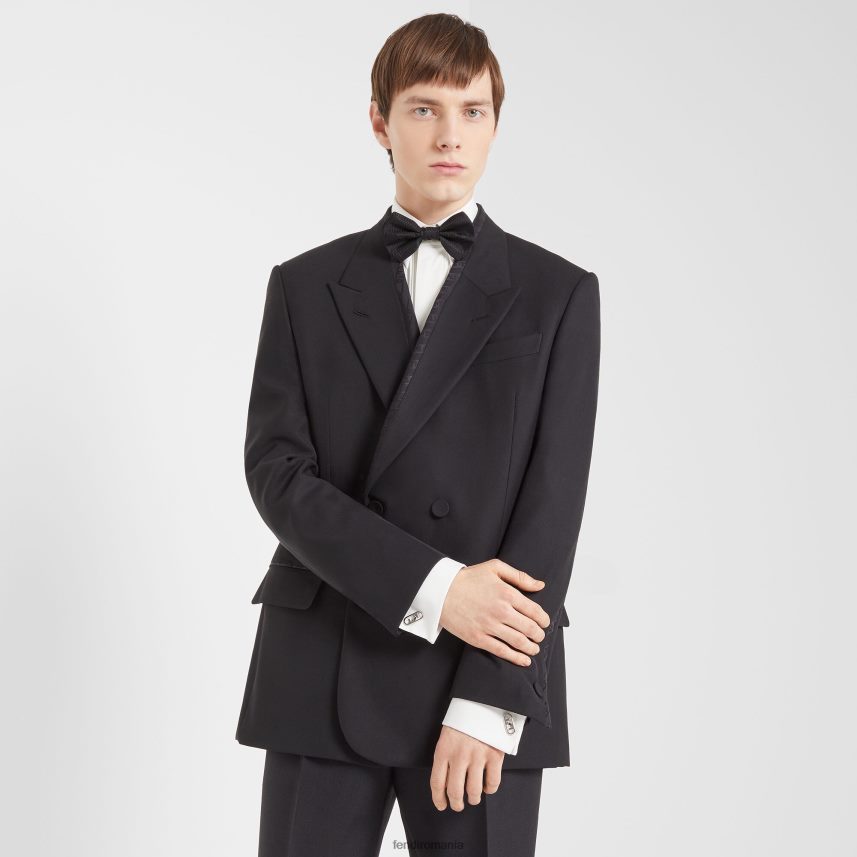 cămașă din bumbac alb Fendi bărbați îmbrăcăminte 86084L2127