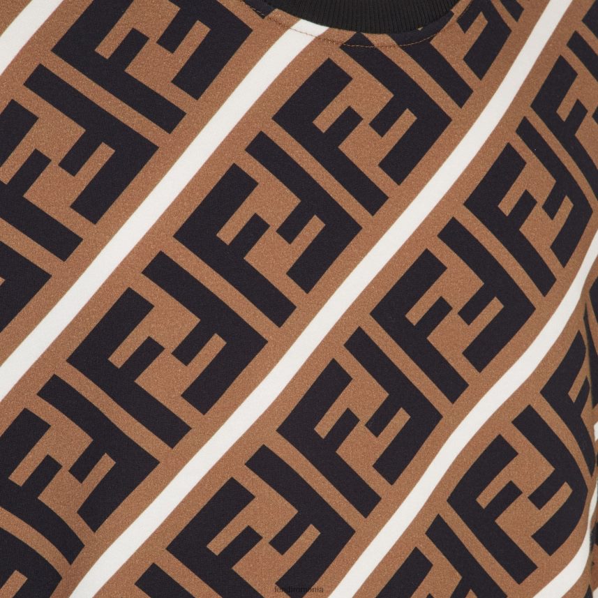 hanorac din bumbac maro Fendi bărbați îmbrăcăminte 86084L1985