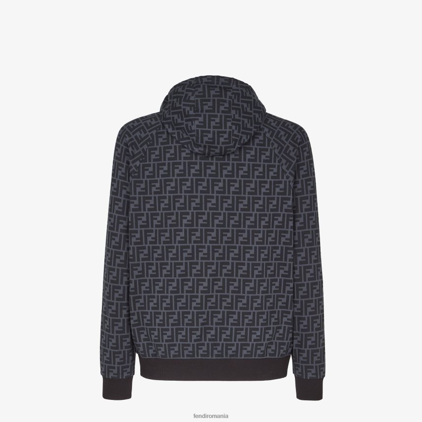 hanorac din bumbac negru Fendi bărbați îmbrăcăminte 86084L2196