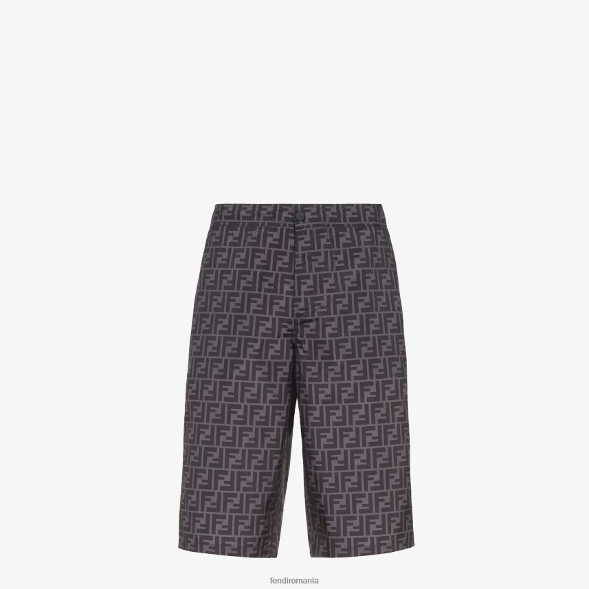 bermude din nailon negru Fendi bărbați îmbrăcăminte 86084L2117