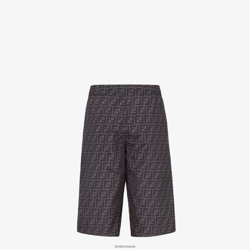 bermude din nailon negru Fendi bărbați îmbrăcăminte 86084L2117