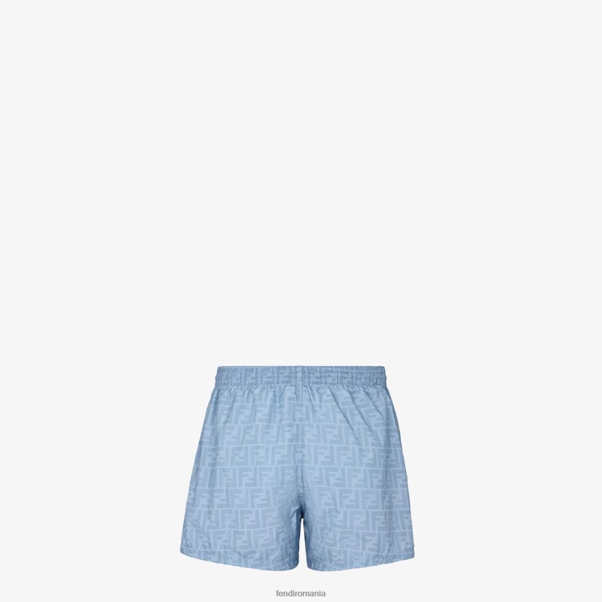 pantaloni scurți din nailon albastru Fendi bărbați îmbrăcăminte 86084L1942