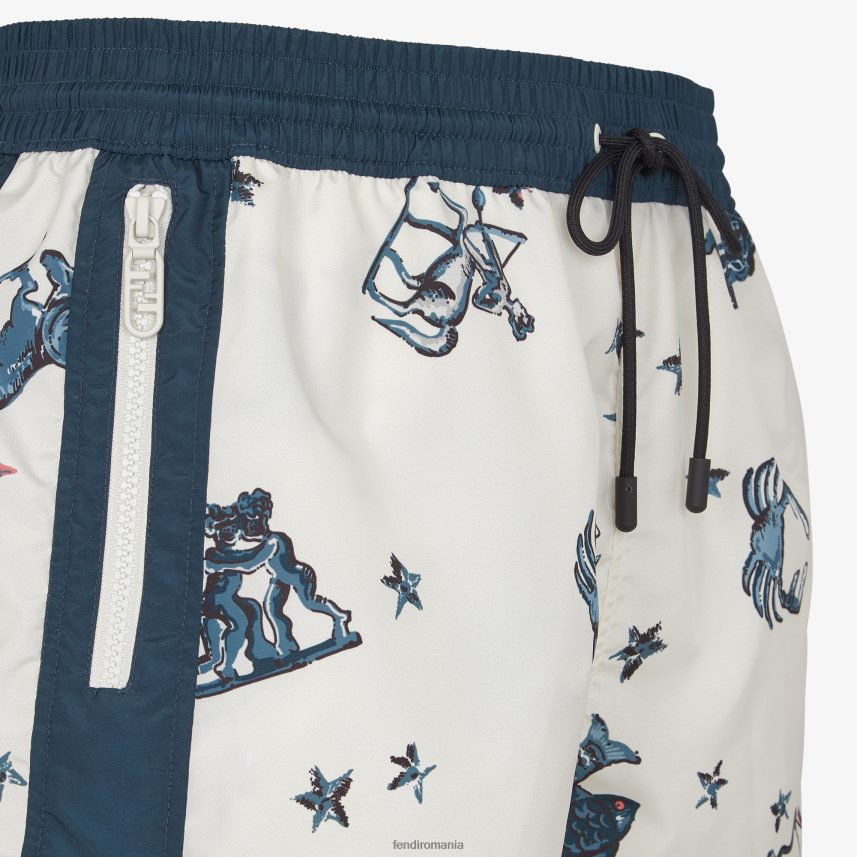 pantaloni scurți din nailon multicolor Fendi bărbați îmbrăcăminte 86084L1955