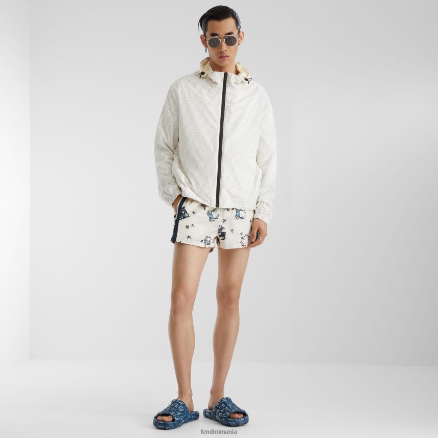 pantaloni scurți din nailon multicolor Fendi bărbați îmbrăcăminte 86084L1955