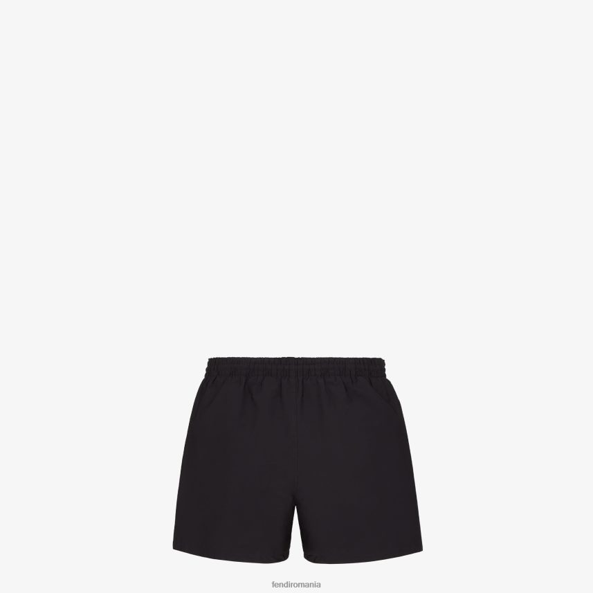 pantaloni scurți din nailon negru Fendi bărbați îmbrăcăminte 86084L1960