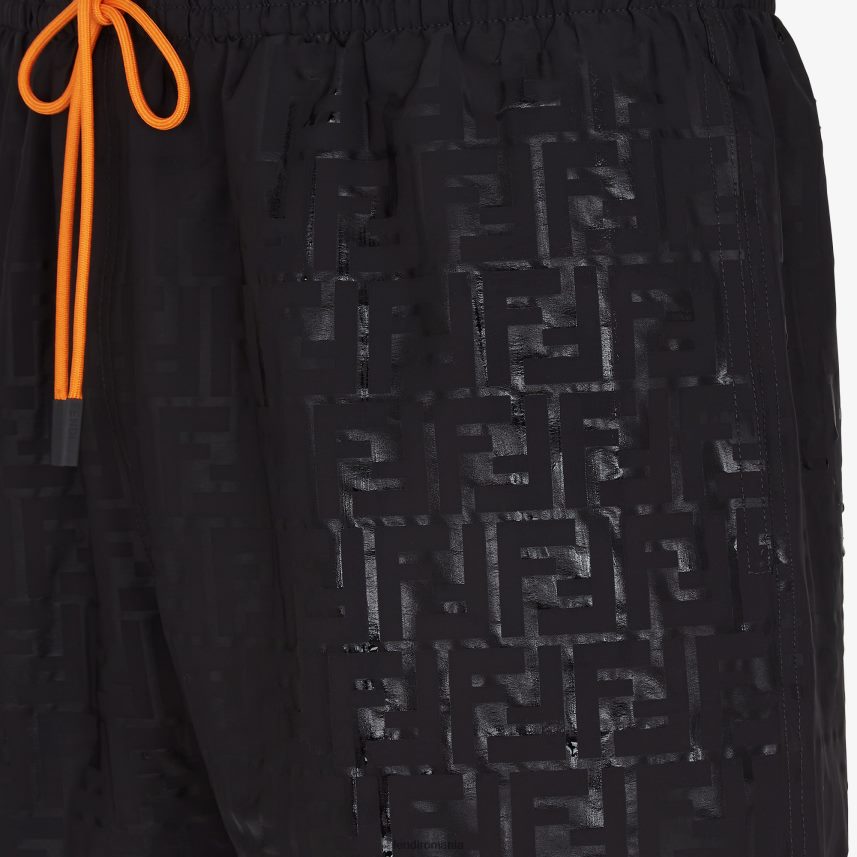 pantaloni scurți din nailon negru Fendi bărbați îmbrăcăminte 86084L1960