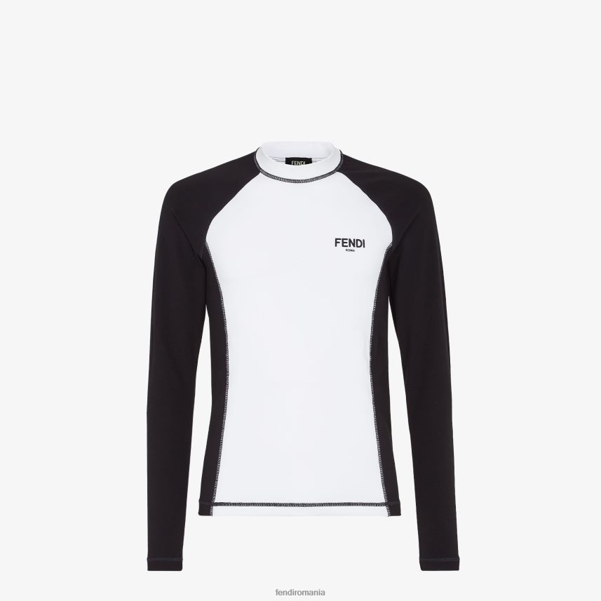 pulover de bumbac alb Fendi bărbați îmbrăcăminte 86084L2108