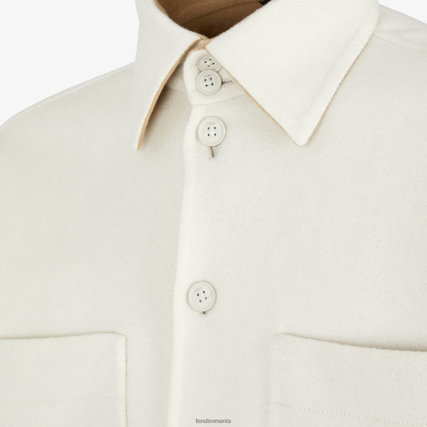 bluză din cașmir alb Fendi bărbați îmbrăcăminte 86084L2116