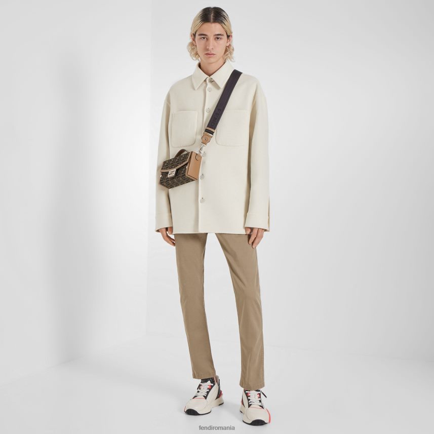 bluză din cașmir alb Fendi bărbați îmbrăcăminte 86084L2116