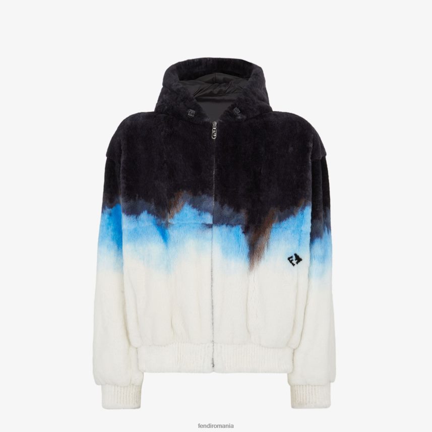 bluzon de nurcă alb Fendi bărbați îmbrăcăminte 86084L2084