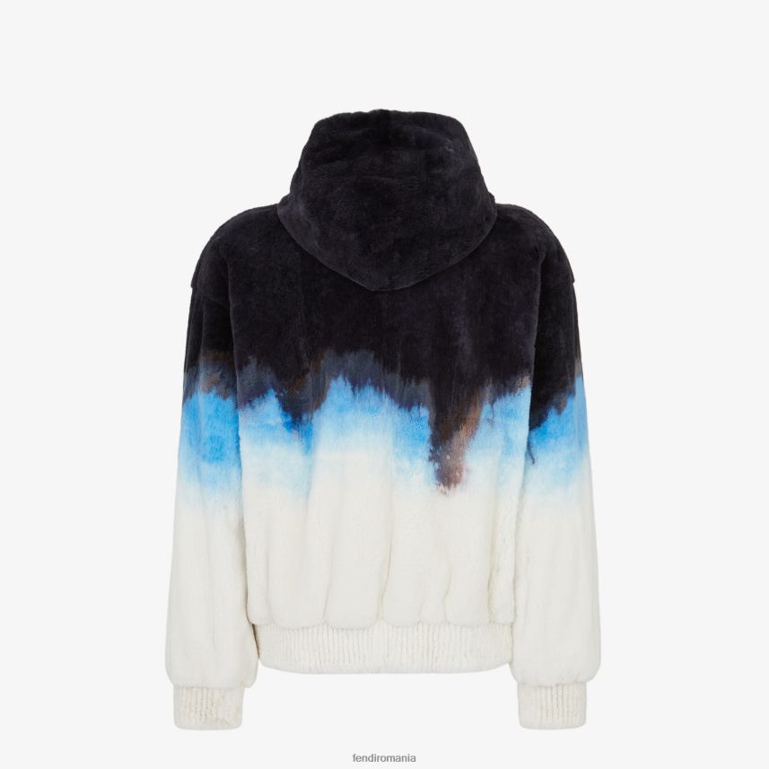 bluzon de nurcă alb Fendi bărbați îmbrăcăminte 86084L2084