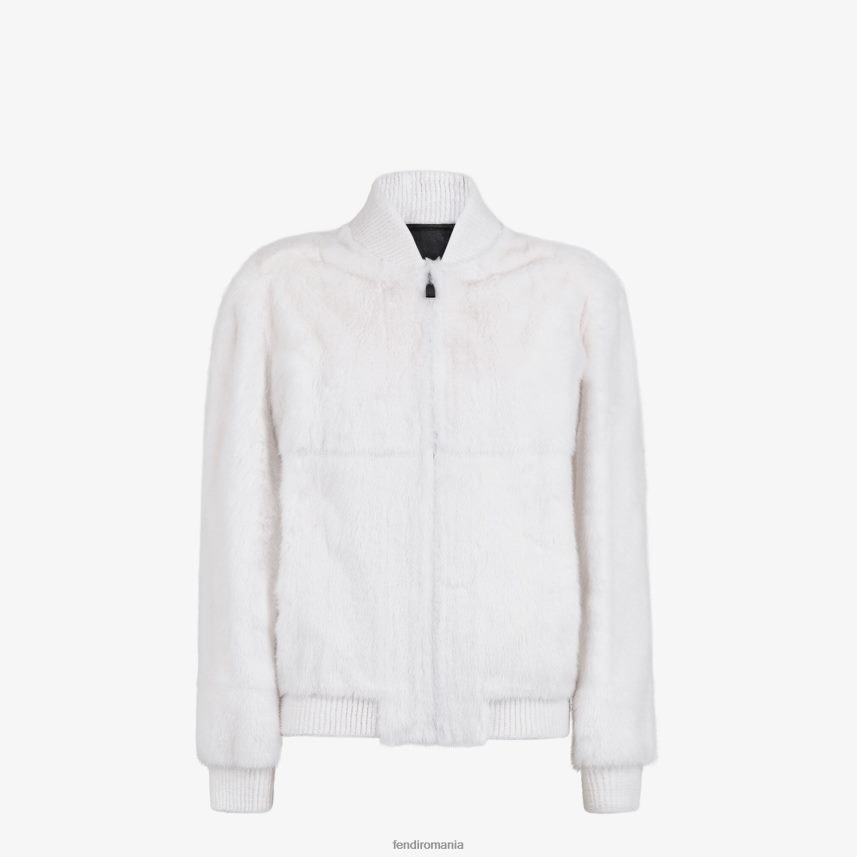 bombardier de nurcă alb Fendi bărbați îmbrăcăminte 86084L2177