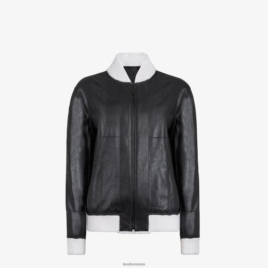 bombardier de nurcă alb Fendi bărbați îmbrăcăminte 86084L2177