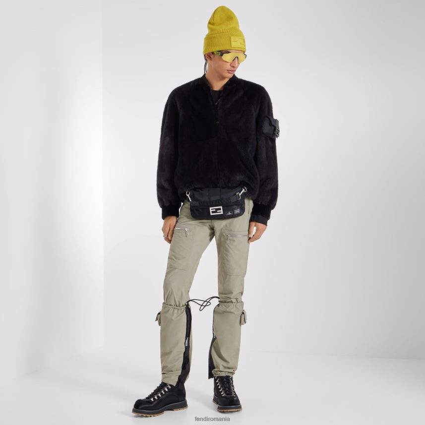 bombardier de nurcă negru Fendi bărbați îmbrăcăminte 86084L2100
