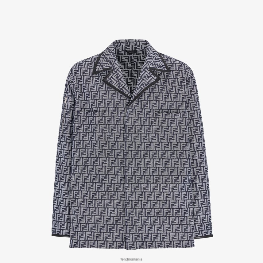 ff jacheta denim albastru Fendi bărbați îmbrăcăminte 86084L2039
