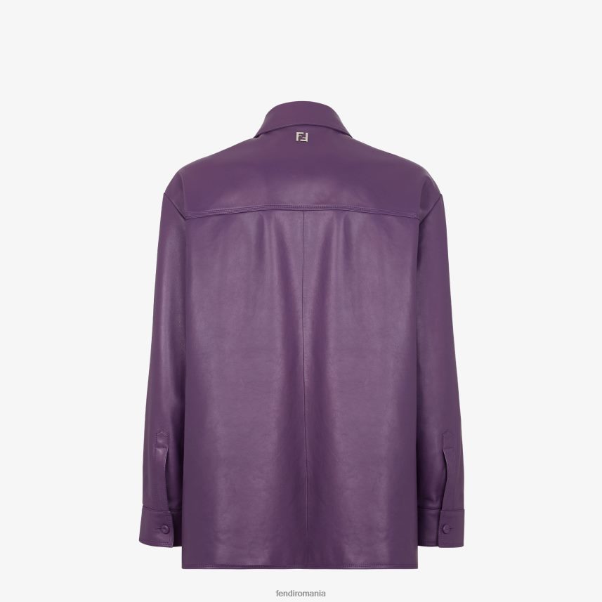 geacă de piele plonge Violet Fendi bărbați îmbrăcăminte 86084L1974