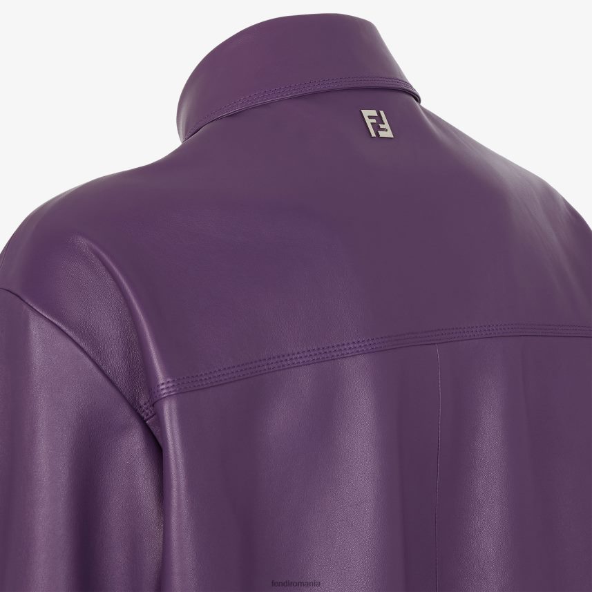 geacă de piele plonge Violet Fendi bărbați îmbrăcăminte 86084L1974