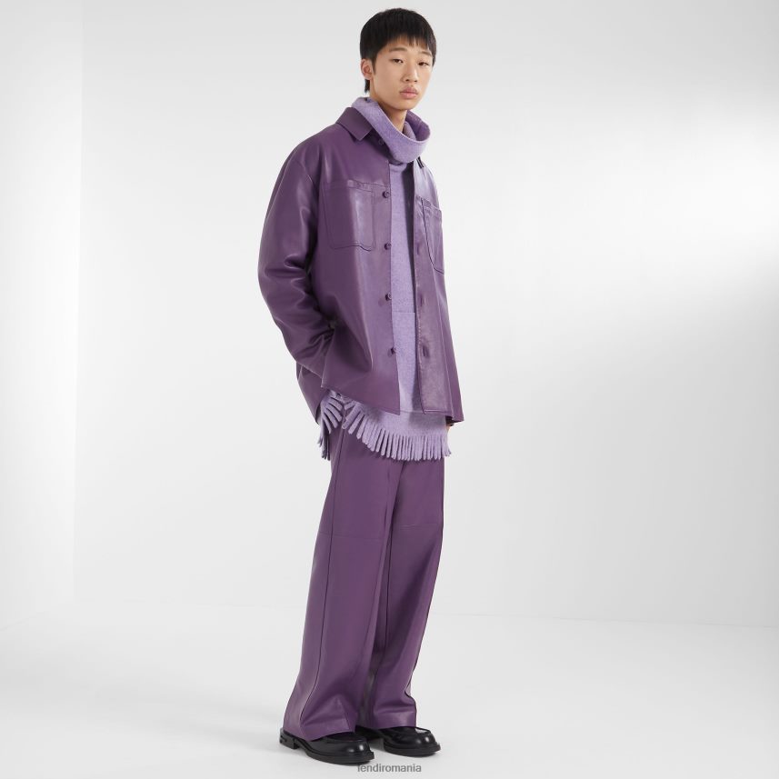 geacă de piele plonge Violet Fendi bărbați îmbrăcăminte 86084L1974