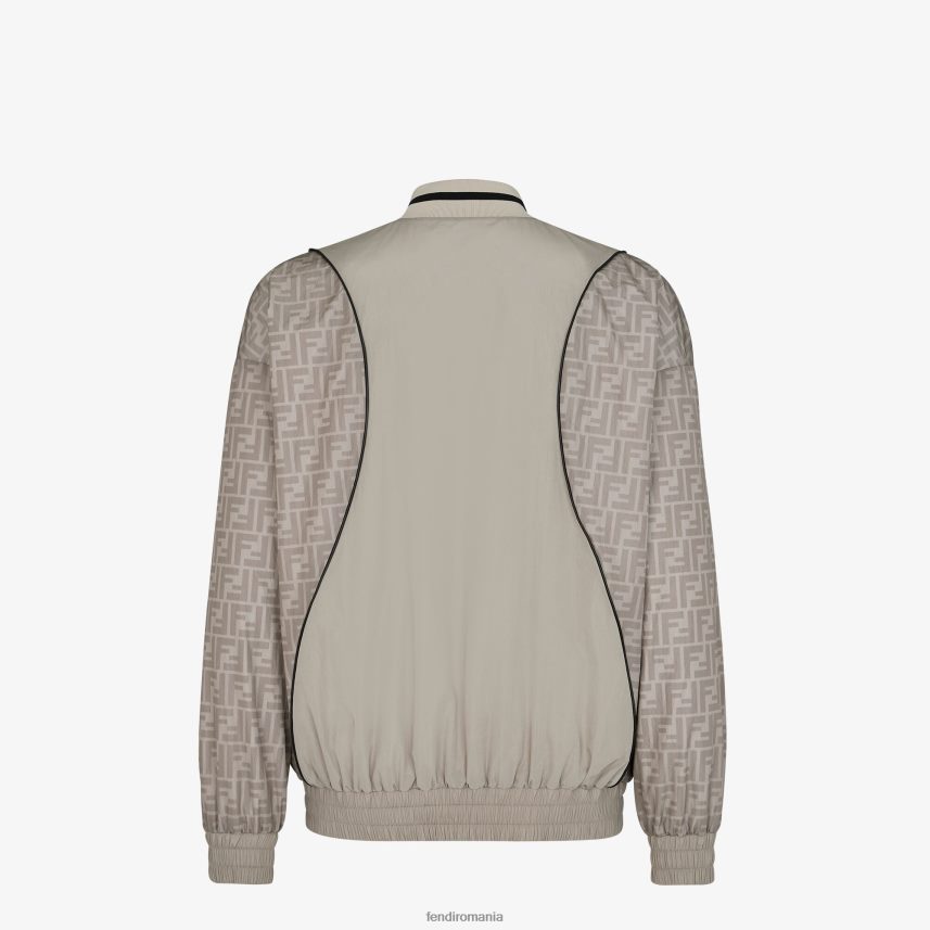 jachetă bomber din nailon bej Fendi bărbați îmbrăcăminte 86084L1946