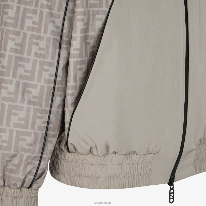 jachetă bomber din nailon bej Fendi bărbați îmbrăcăminte 86084L1946