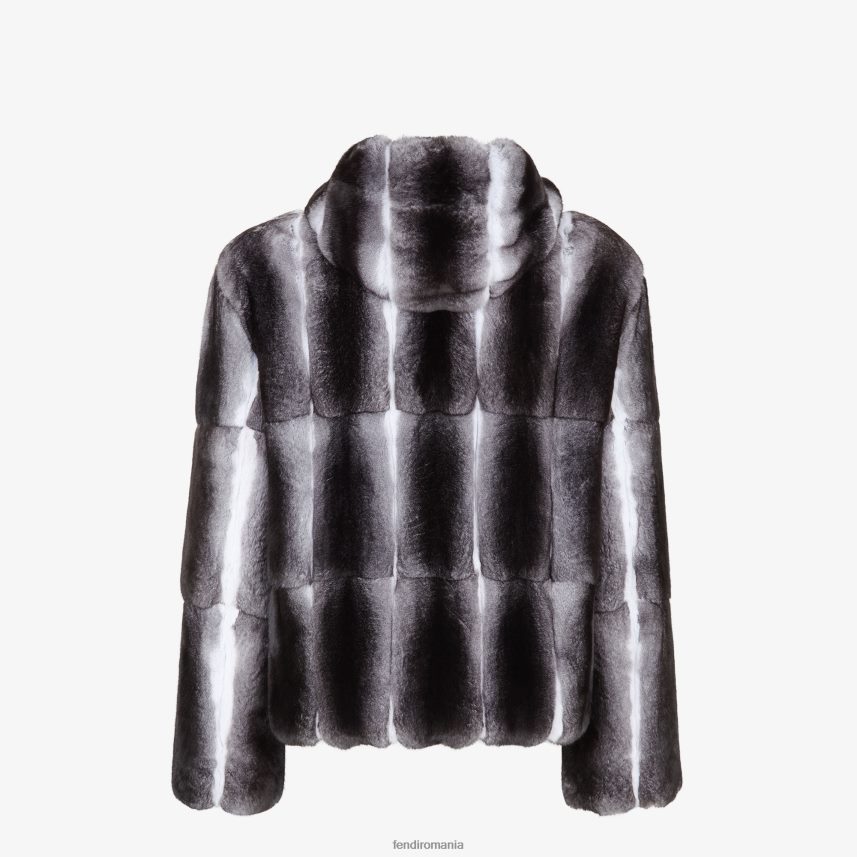 jachetă chinchilla naturală negru Fendi bărbați îmbrăcăminte 86084L2213