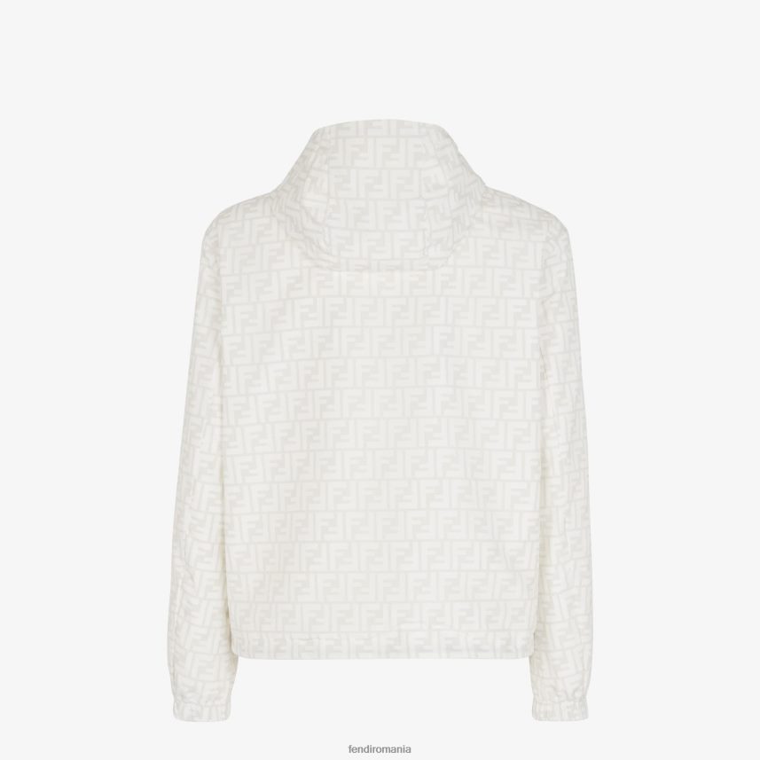 jachetă de nailon alb Fendi bărbați îmbrăcăminte 86084L2203