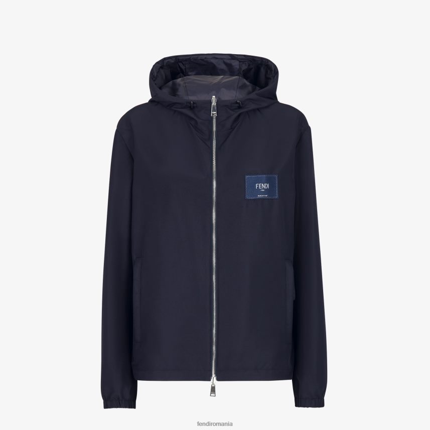 jachetă de nailon albastru Fendi bărbați îmbrăcăminte 86084L2139