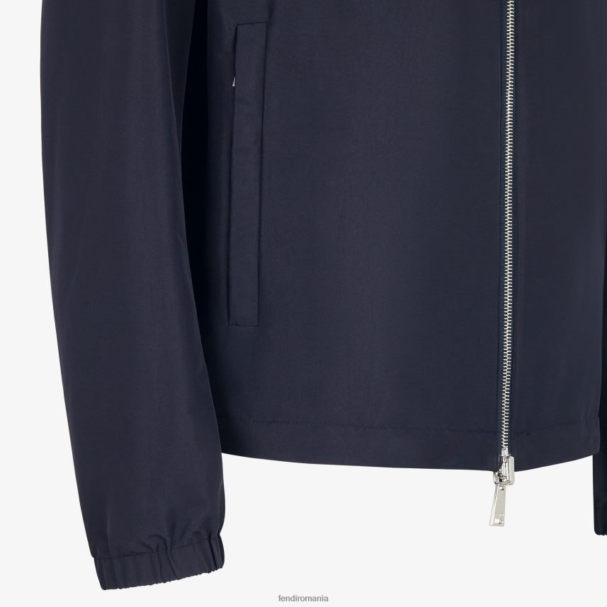 jachetă de nailon albastru Fendi bărbați îmbrăcăminte 86084L2139